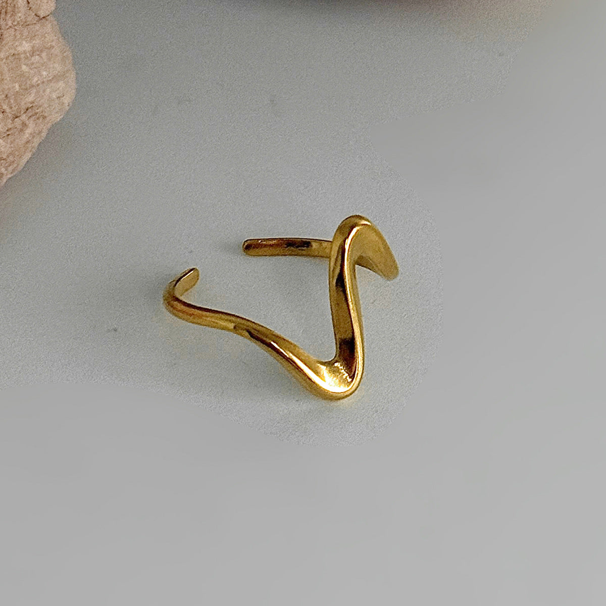 Planderful Stainless Steel Butterfly Ring For Women Vienna Verve Vacation Style Hollow Geometric Opening Jewelry
