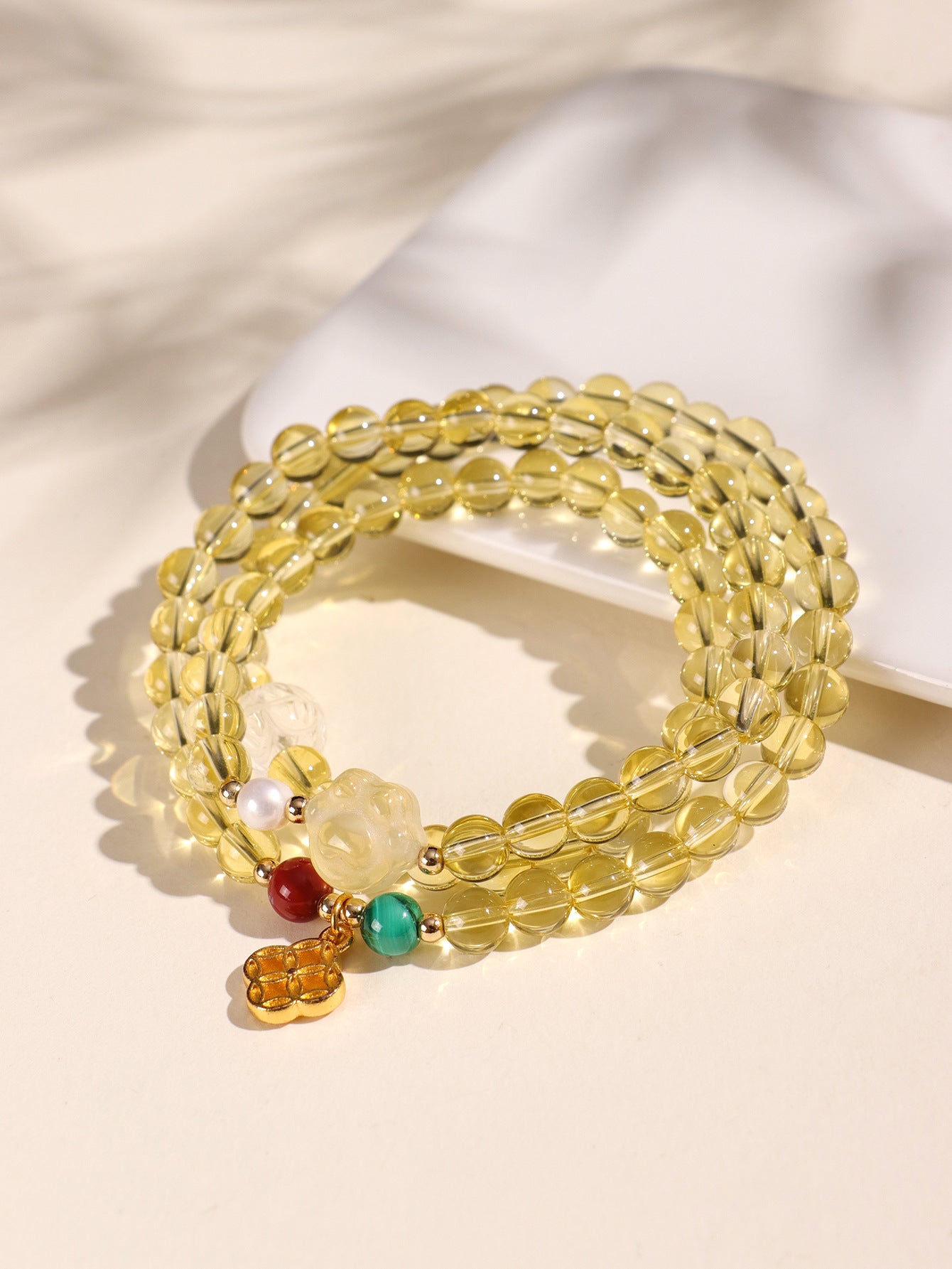 Planderful Fortune's Favor Bracelet – Elegant Citrine and Crystal Design