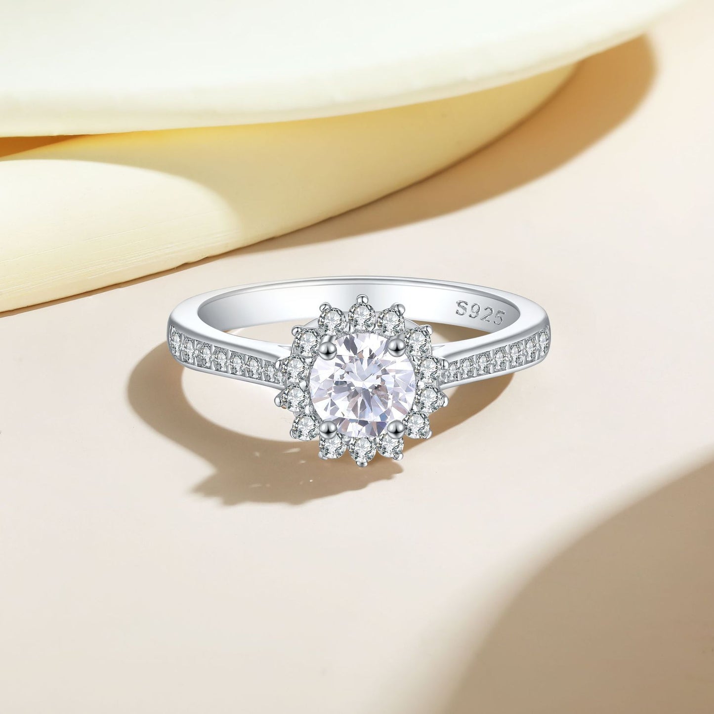 Planderful 925 Sterling Silver Sunflower Ring For Women With Zircon Sparkle Everyday Genie