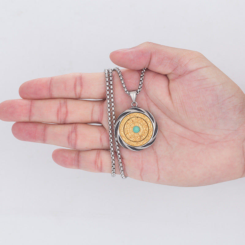 Titanium Steel Necklace - Vintage Zodiac Amulet For Couples