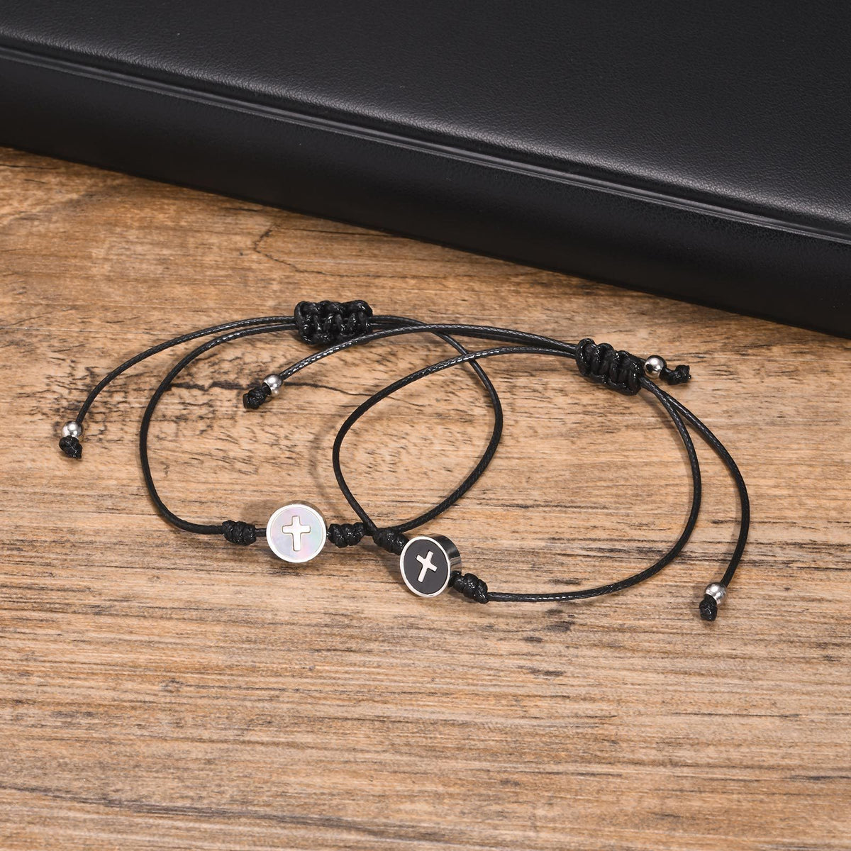 Cross Braided Adjustable Stainless Steel Bracelet