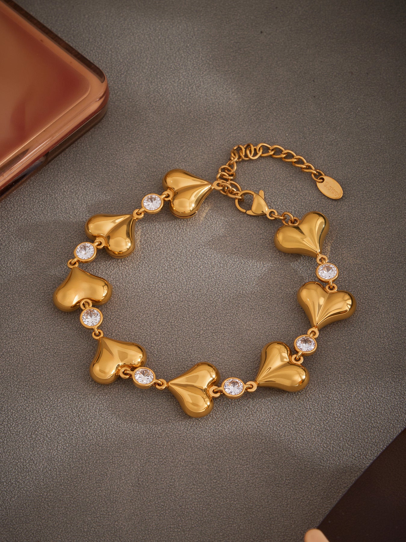 Planderful Zircon Water Drop Bracelet 18K Gold For Her