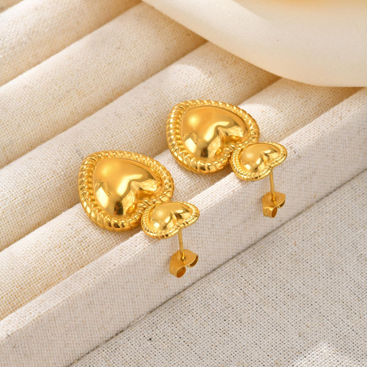 Stainless Steel Heart Earrings