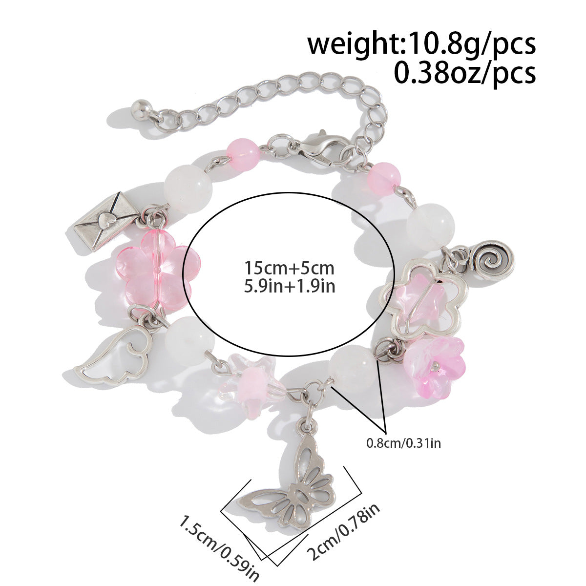 Planderful Vienna Verve Bracelet For Women Pastoral Bow Tassel Imitation Pearl Star Jewelry