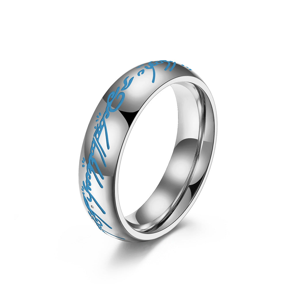Steel Ring – Statement Unisex Everyday Genie Luminous Ring From Planderful Collection