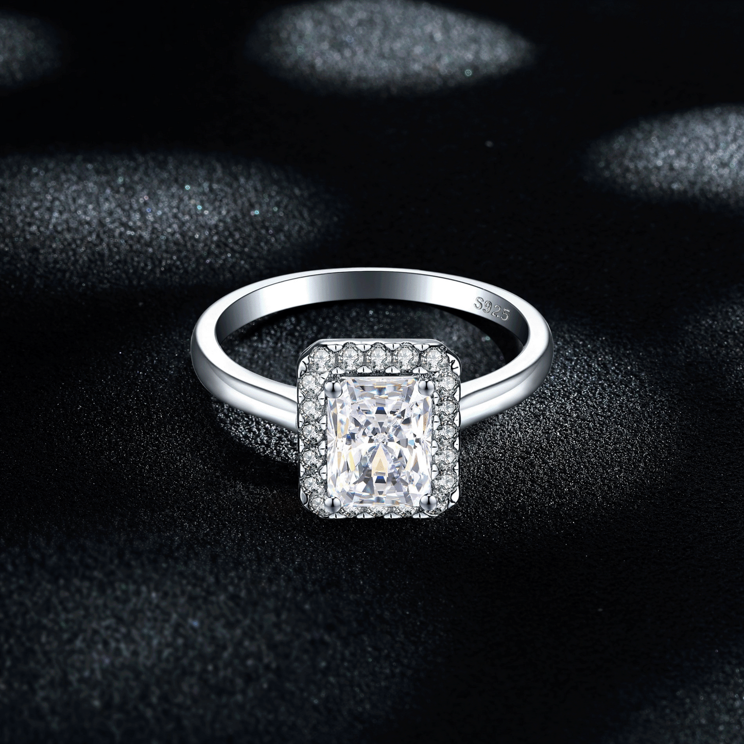 European and American S925 Sterling Silver Zircon Ring