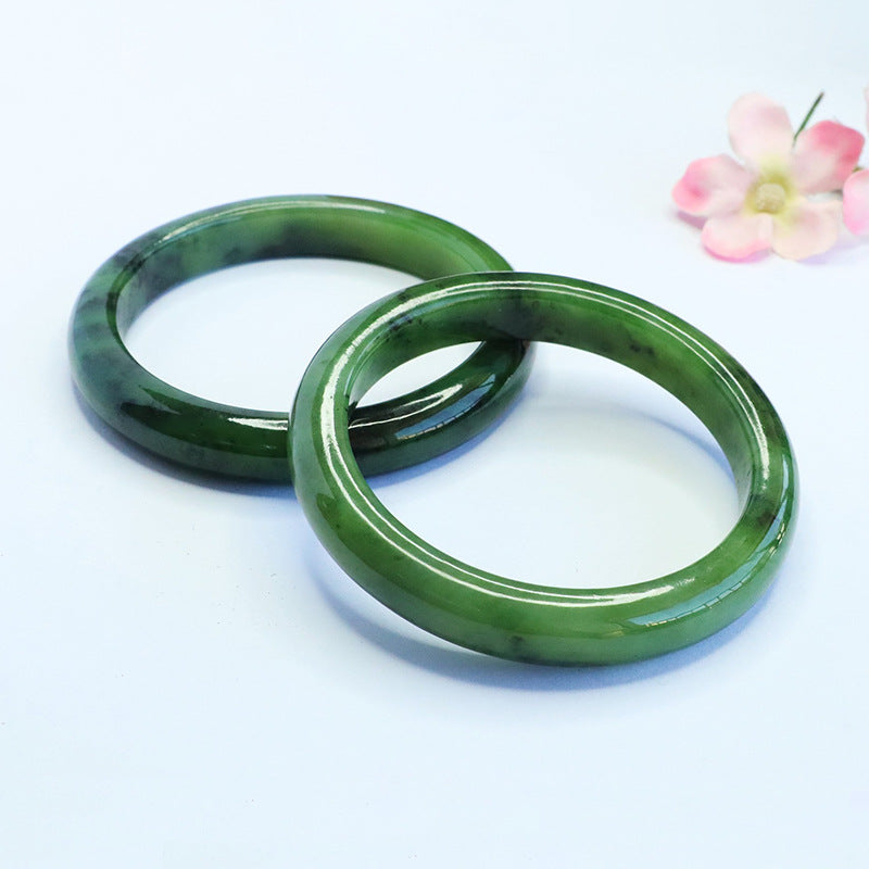 Hetian Jasper Classic Round Bangle