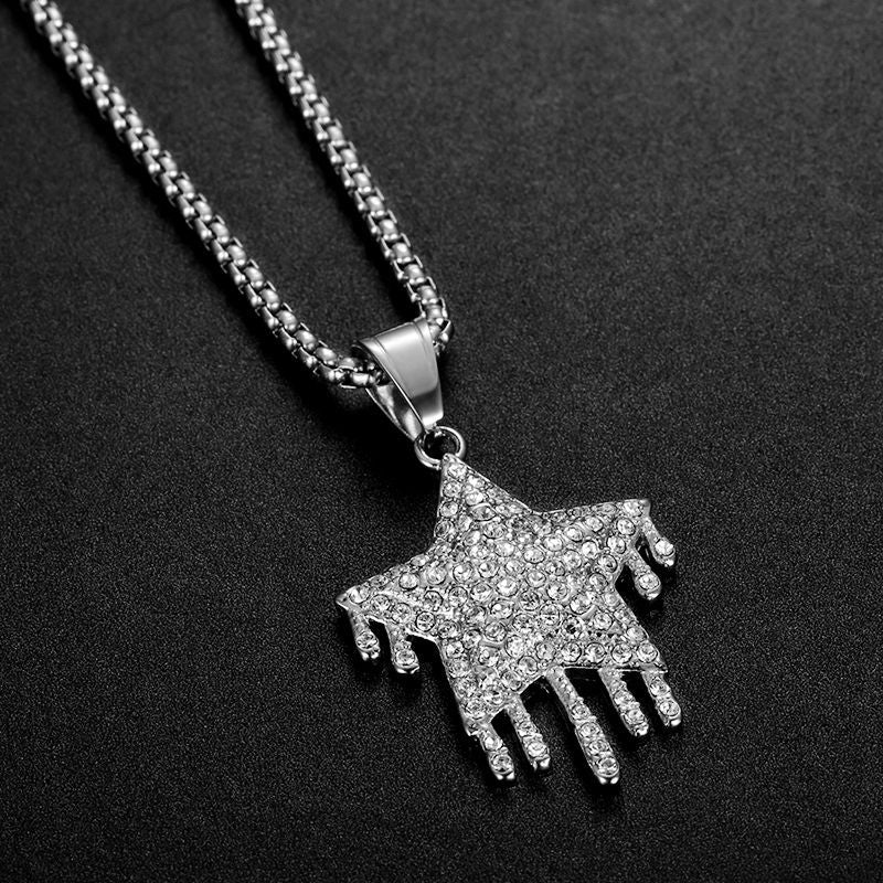 Zircon Necklace – Hip-Hop Dainty Water Drop Pendant