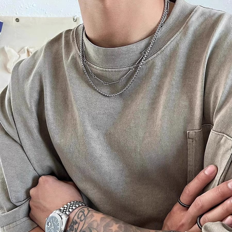 Planderful Jewelry Bone Men's Titanium Necklace