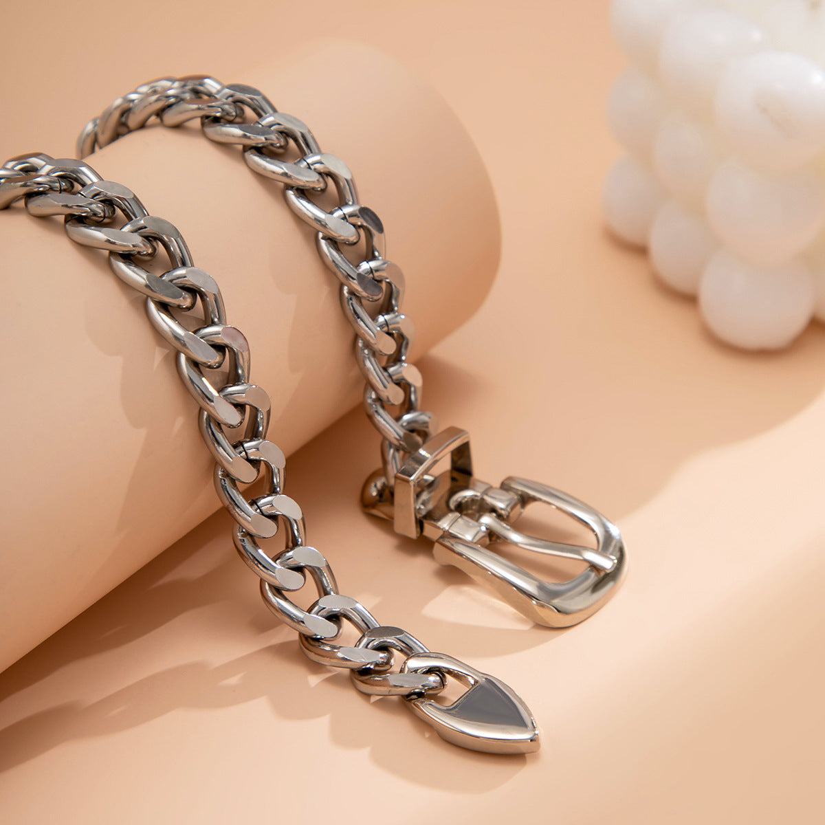 Planderful Collarbone Necklace Geometric Metal Statement Bold Hip Hop Jewelry For Women