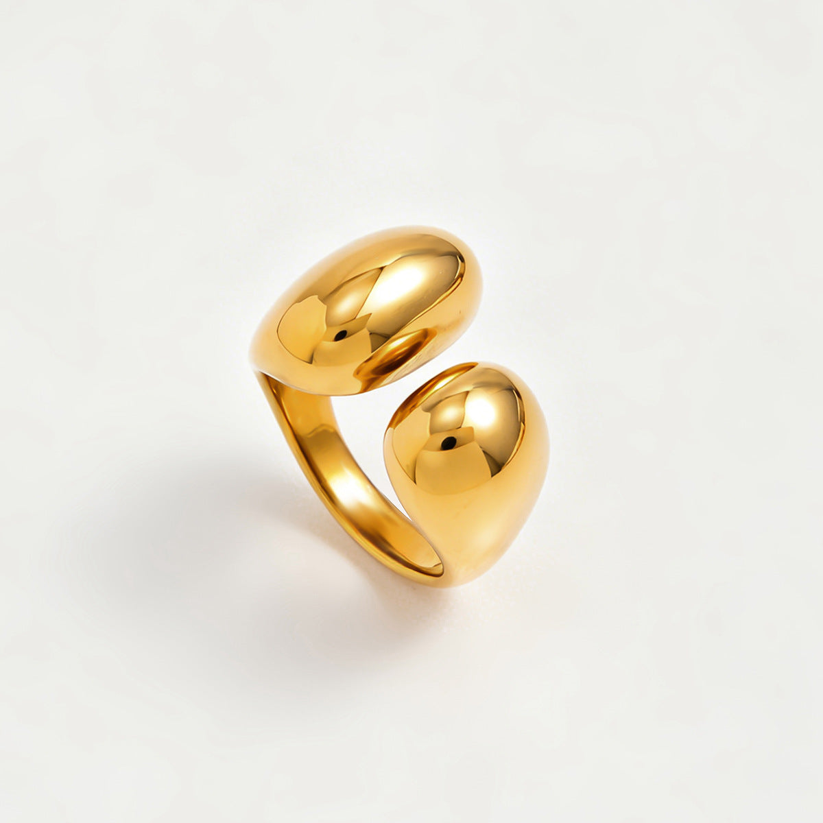 Stainless Steel Zircon Open Ring By Planderful Vienna Verve For Urban Professionals Statement Piece