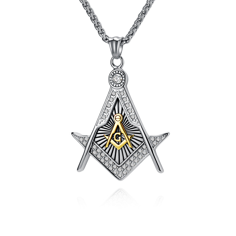 Vintage Zircon Pendant — Silver, Two-Tone or Gold