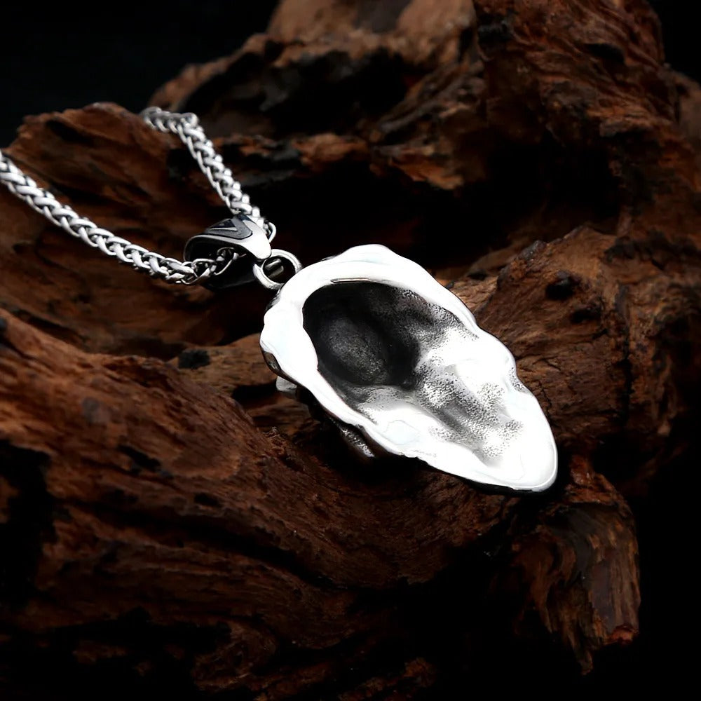 Vintage Skull Viking Stainless Steel Men's Pendant Necklace