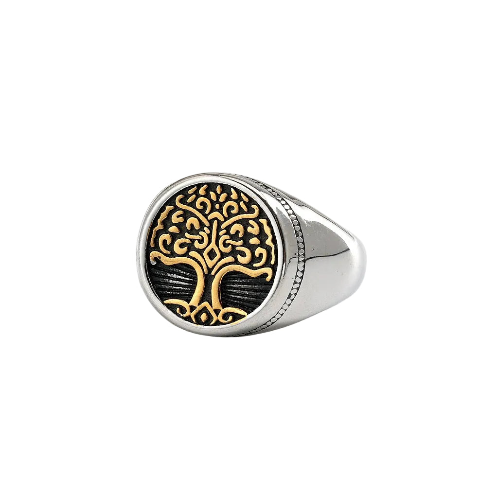 Vintage Tree of Life Viking Stainless Steel Men's Ring