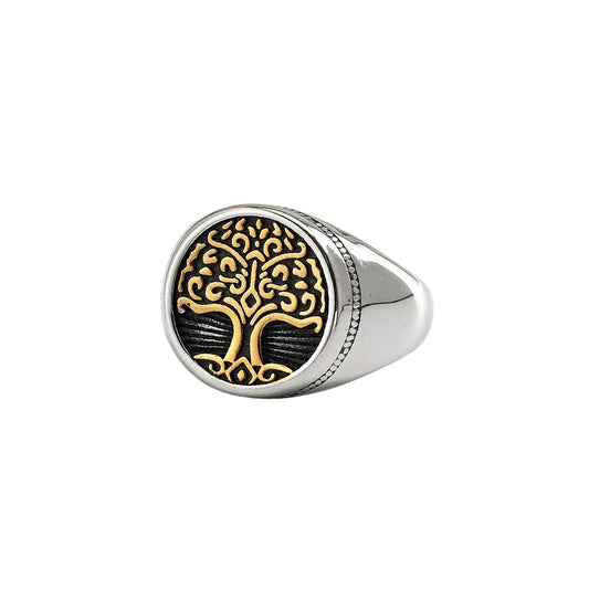 Vintage Tree of Life Viking Stainless Steel Men's Ring