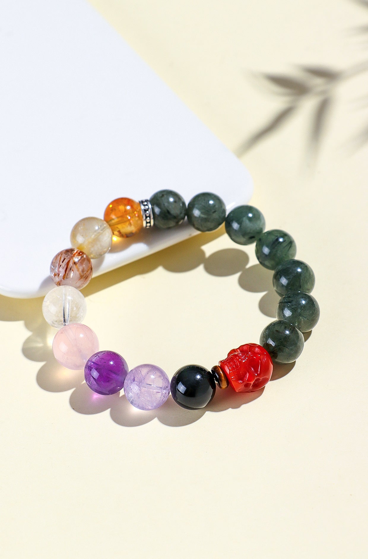 Planderful Fortune's Favor Bracelet – Unique Natural Green Hair Crystal Design