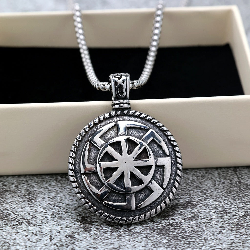 Vintage Stainless Steel Men's Pendant Necklace