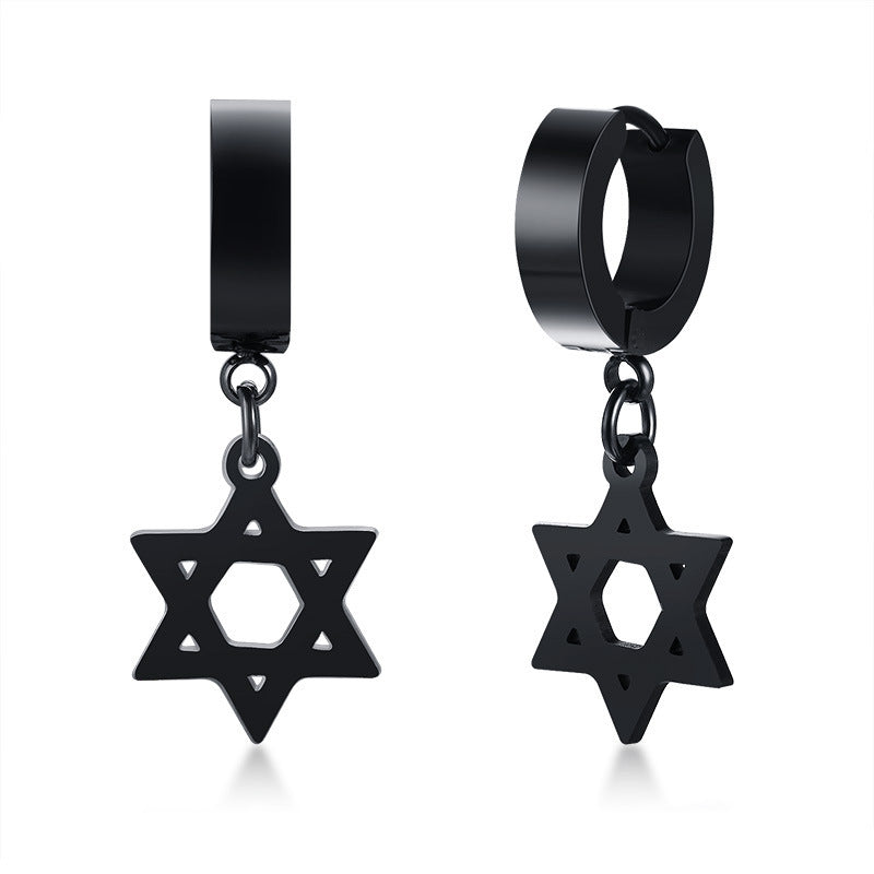 Stainless Steel Single Earrings — Black or Gold