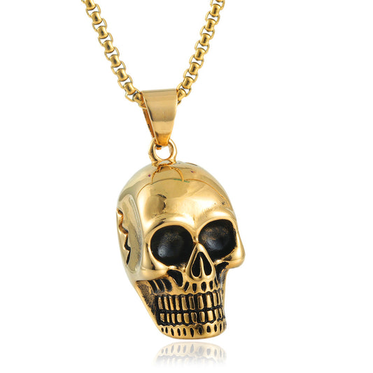 European And American Stainless Steel Skull Pendant For Men