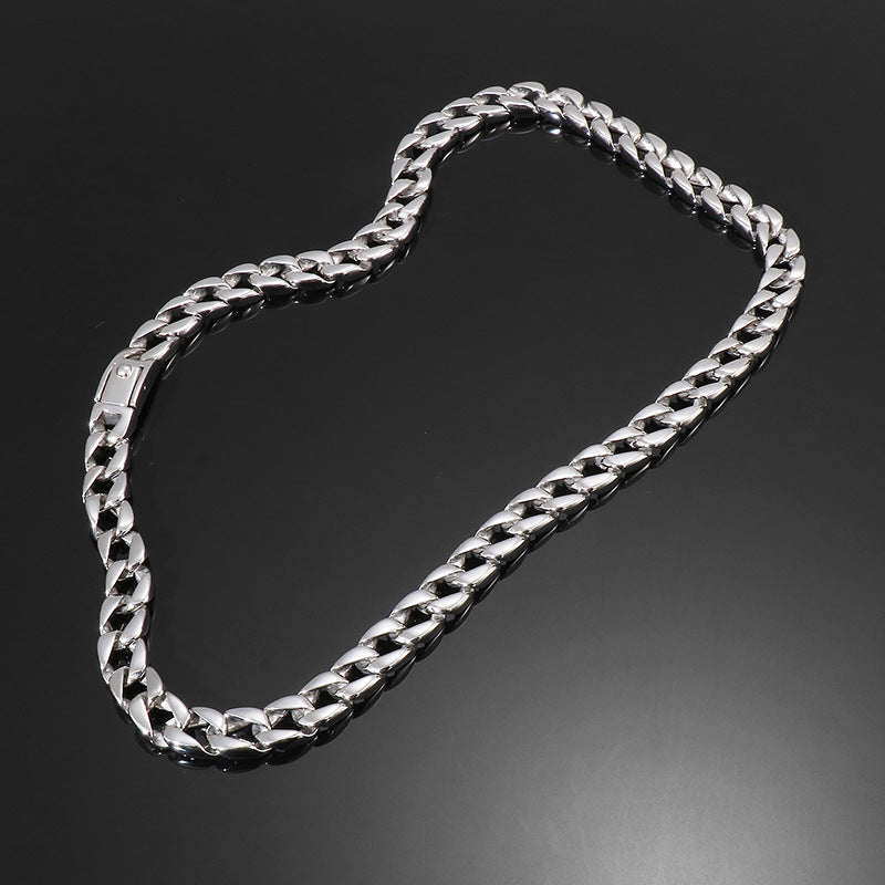 Stainless Steel Grinding Necklace Rock