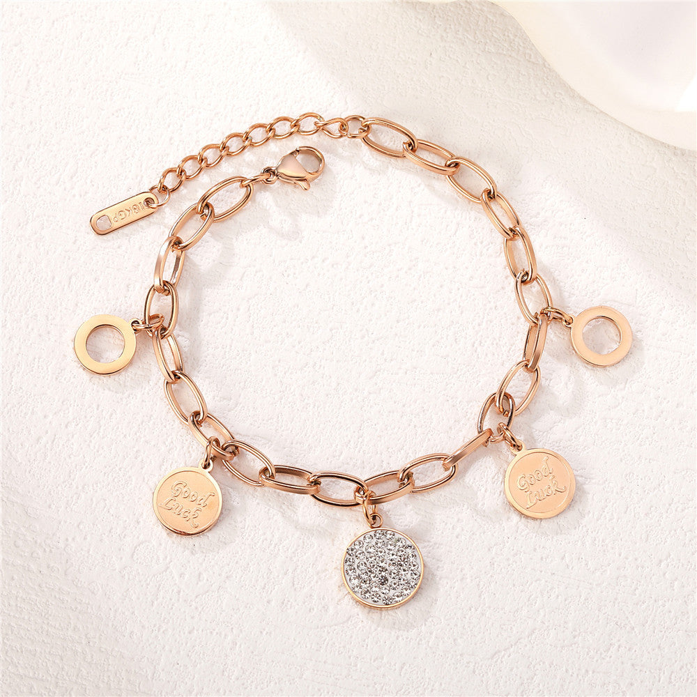 Unisex Zircon Steel Bracelet By Planderful Everyday Genie Collection Durable Everyday Wear Gift For Him And Her