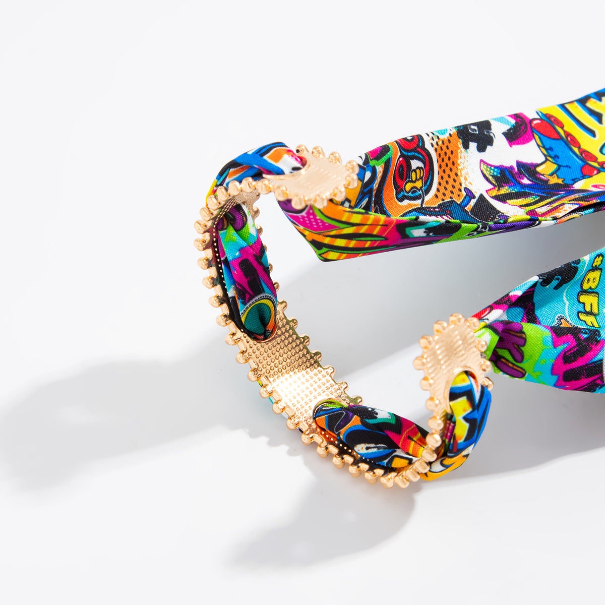 Planderful Collection Vienna Verve Bracelet For Women Hammer Pattern Wide Surface Opening Leopard Print Silk Scarf
