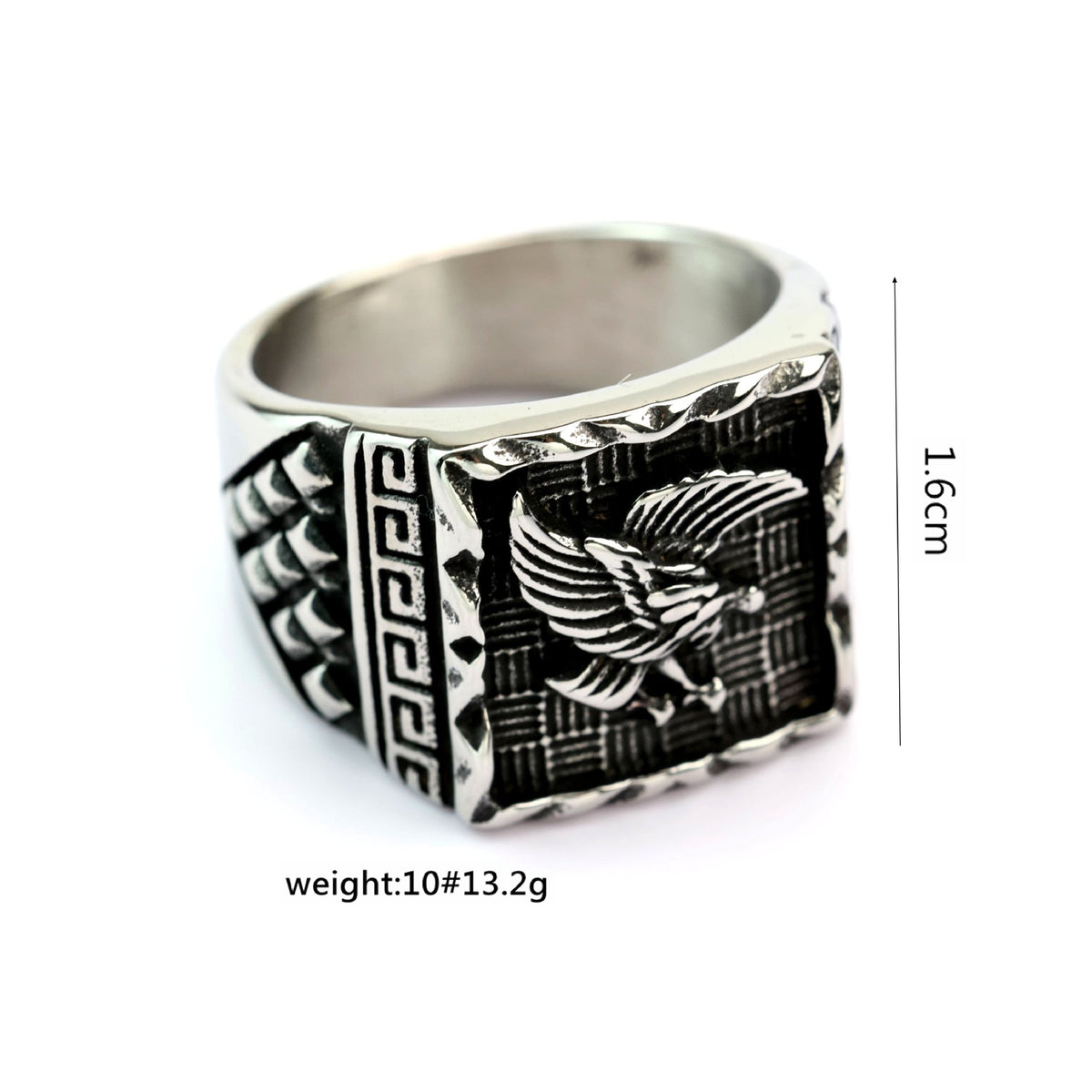 Vintage Eagle Stainless Steel Men's Ring