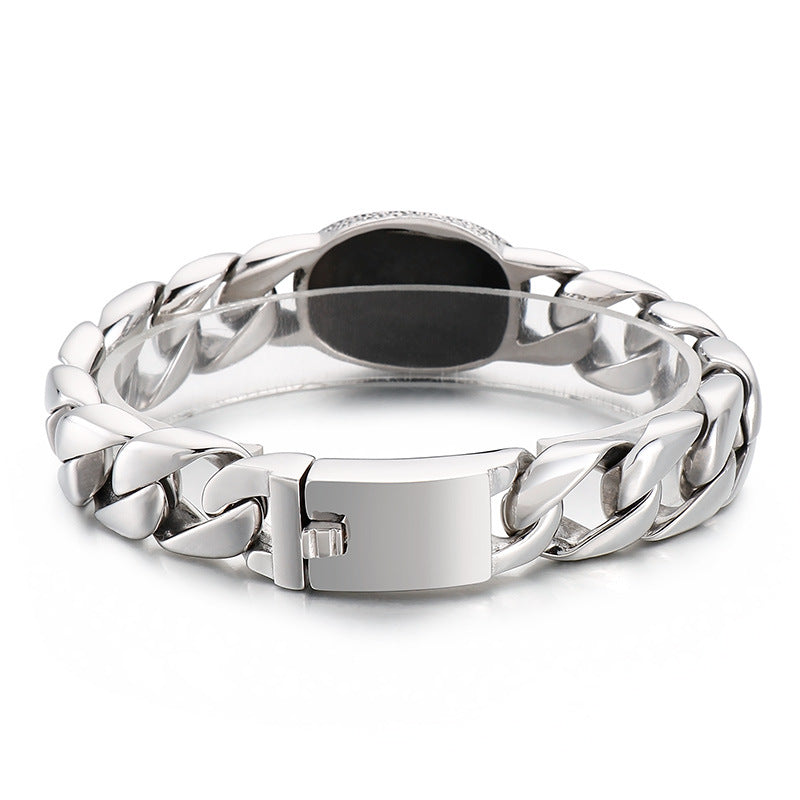 Clothing – Punk Wind Round Brand Freemasonry Titanium Steel Men's Bracelet