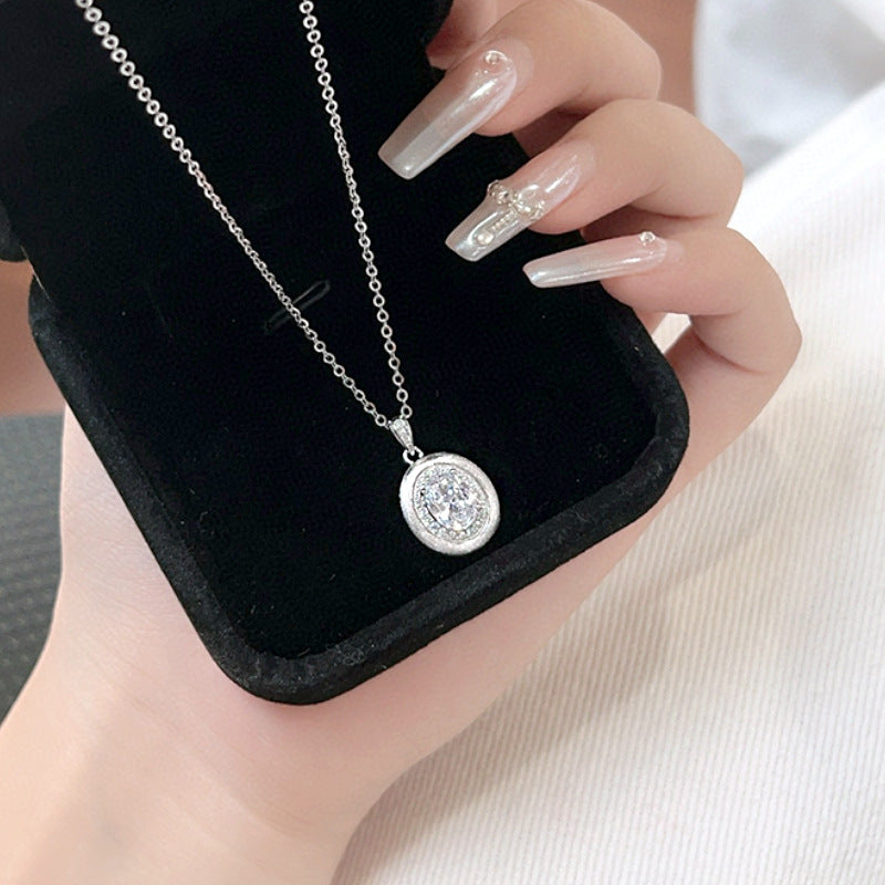 Vintage Medieval 925 Sterling Silver Matte Inlaid Necklace