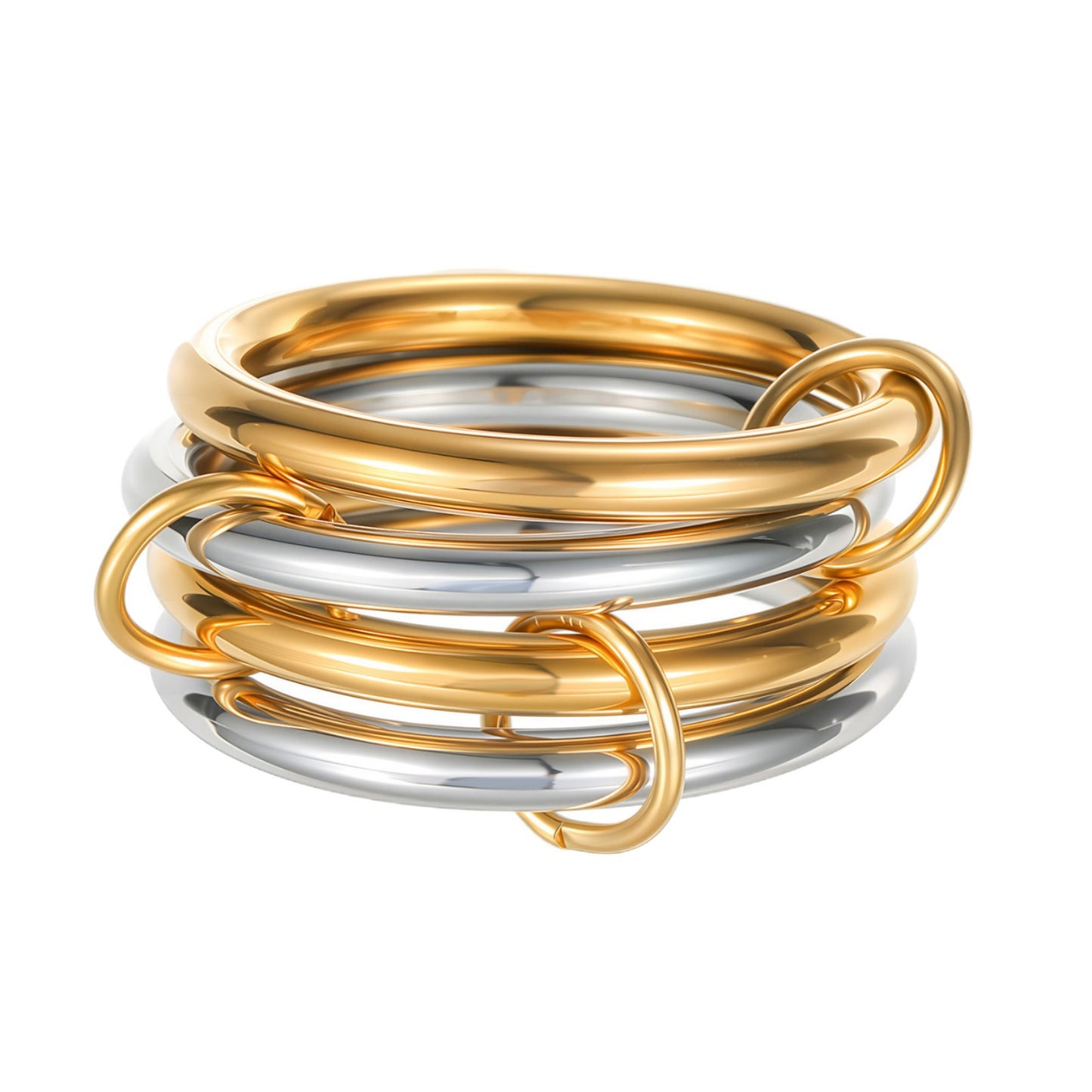 Planderful Four Layer Stacked Ring For Women 18K Gold Plated