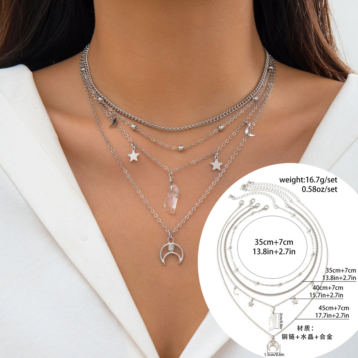 Cross-border Jewelry: Elegant Multi-layered Necklace with Imitation Pearls