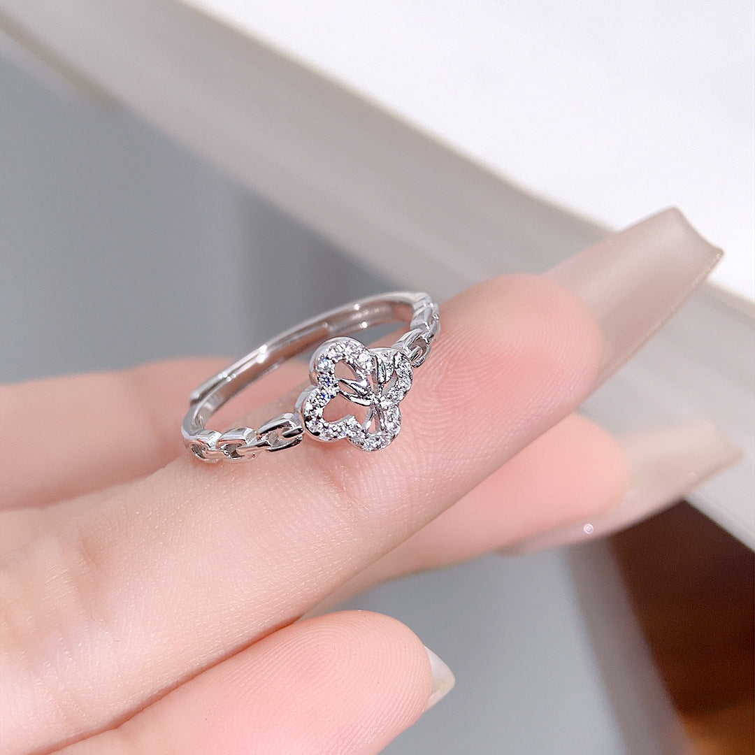 Clover Lucky 925 Sterling Silver Ring