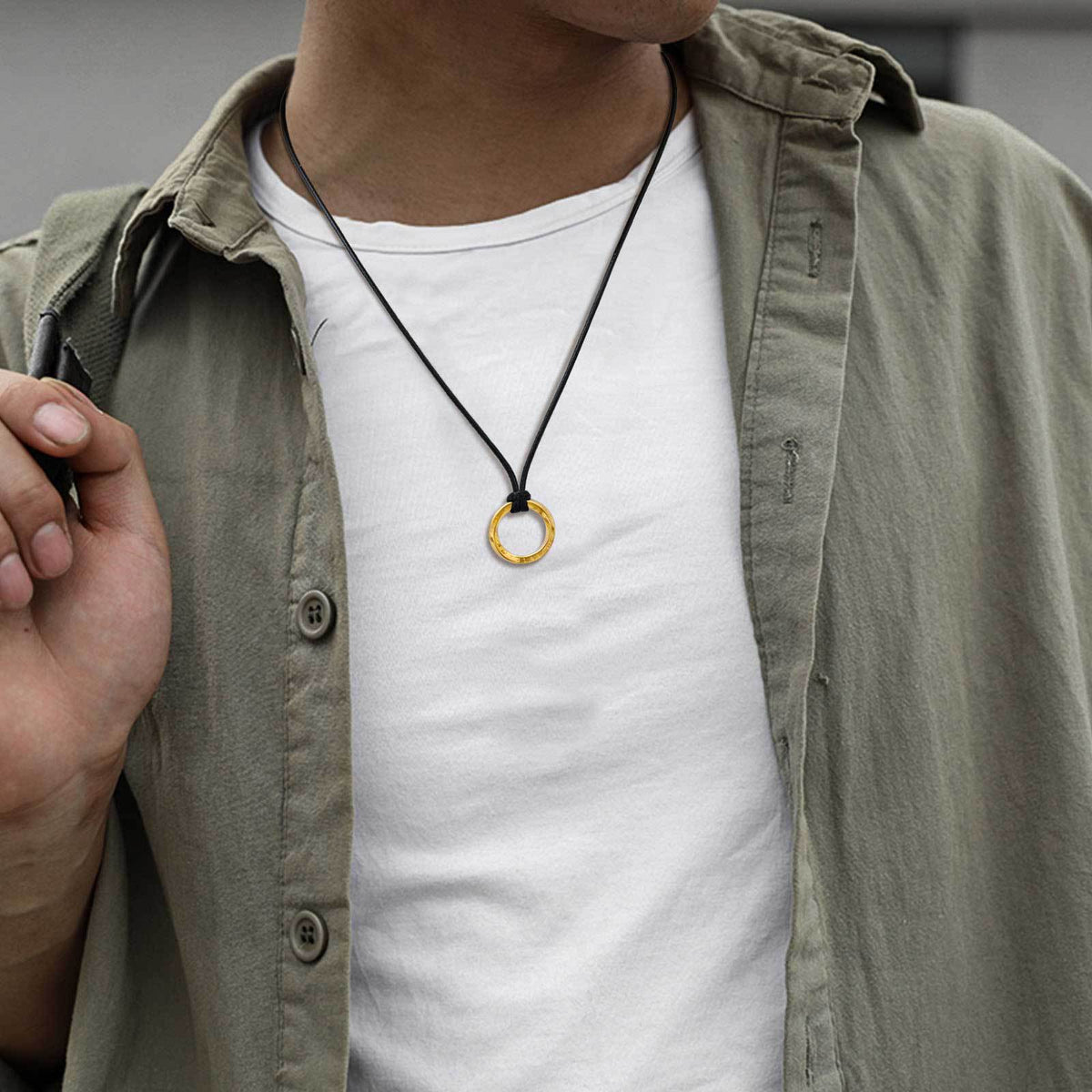 Viking Rune Ring Pendant Necklace — Four Finishes