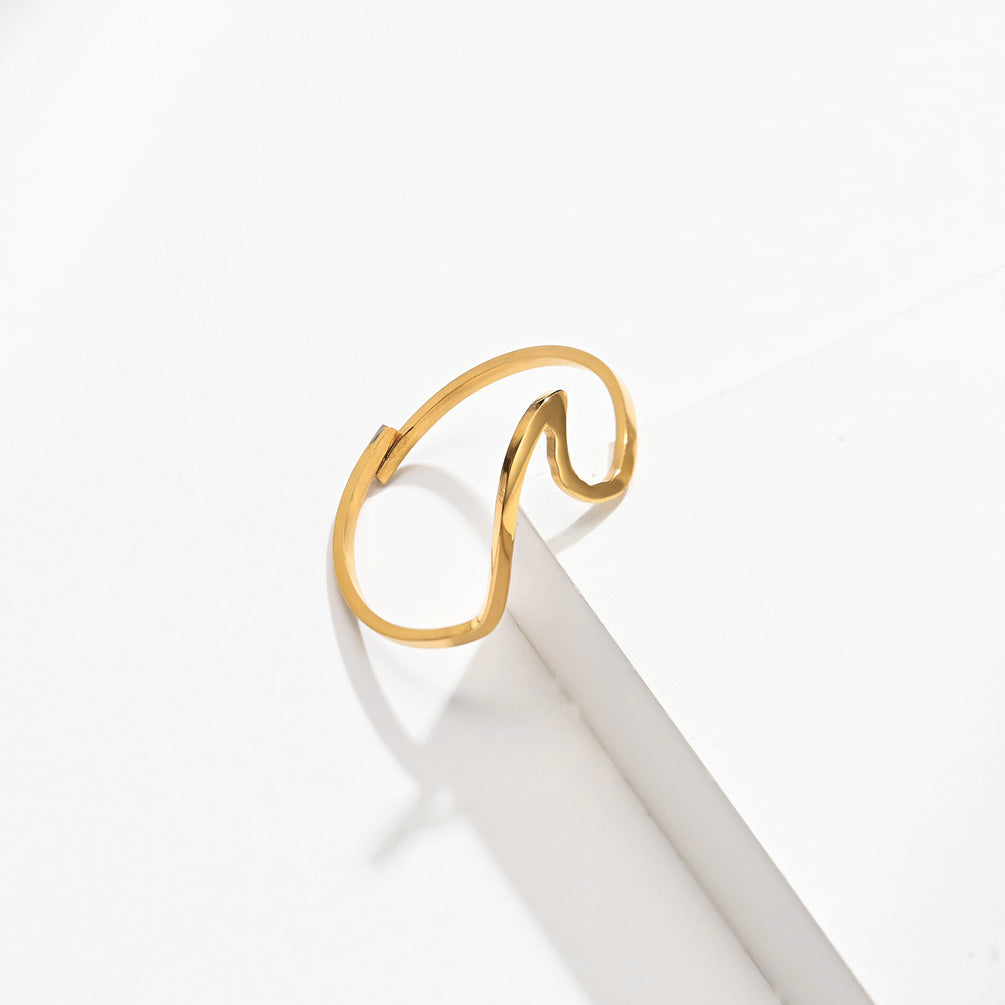 Amazon E-commerce Supply Wave Adjustable Rose Gold Tail Ring