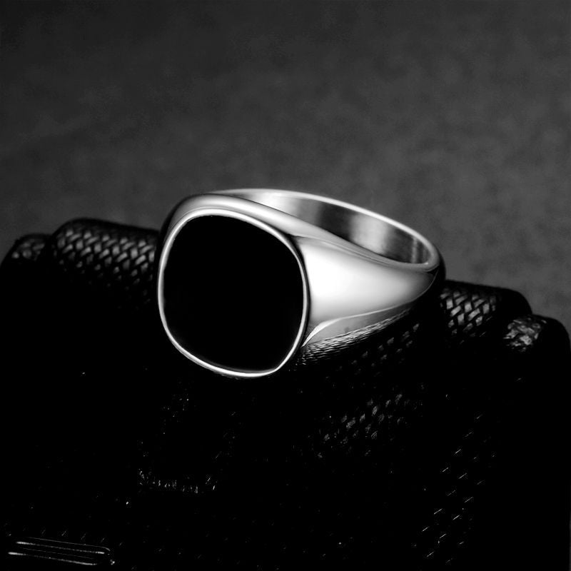 Stainless Steel Gold Plated Epoxy Glossy Ring Unisex By Planderful Everyday Genie For Men And Women