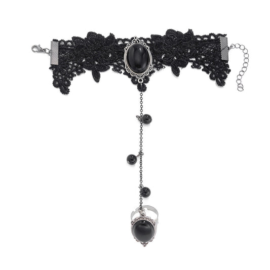 Planderful Gothic Lace Bracelet Vienna Verve Dark Jewelry For Gothic Lovers Personalized Statement Piece