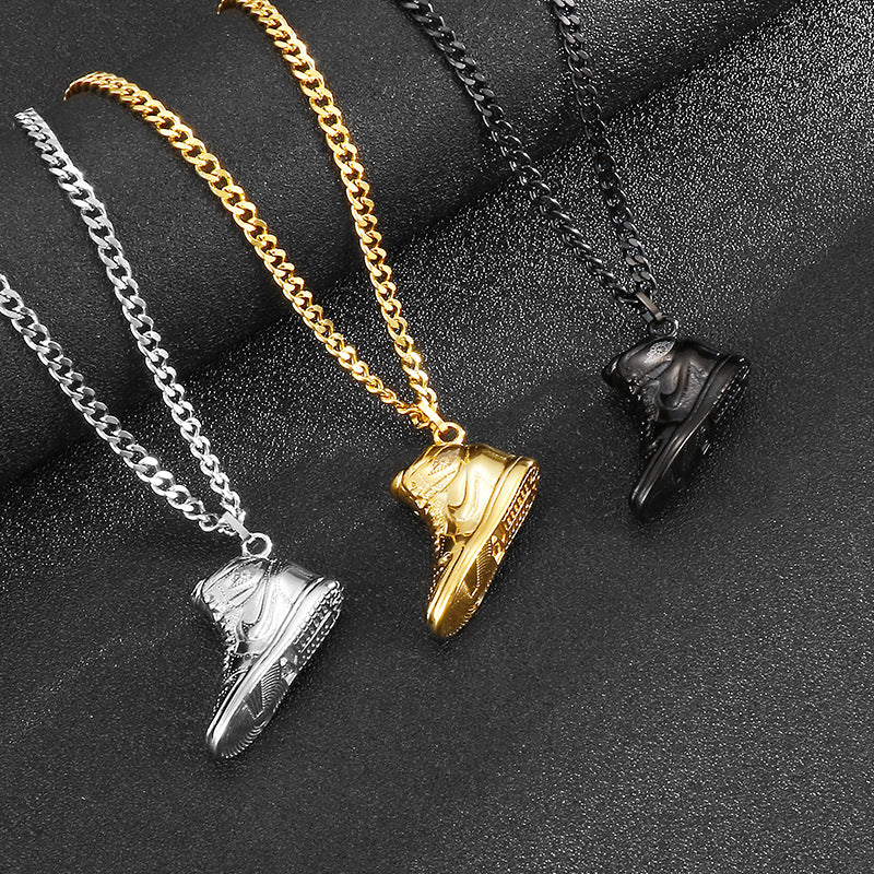Running Shoes Pendant Stainless Steel Men's Trend Sports Shoes Necklace