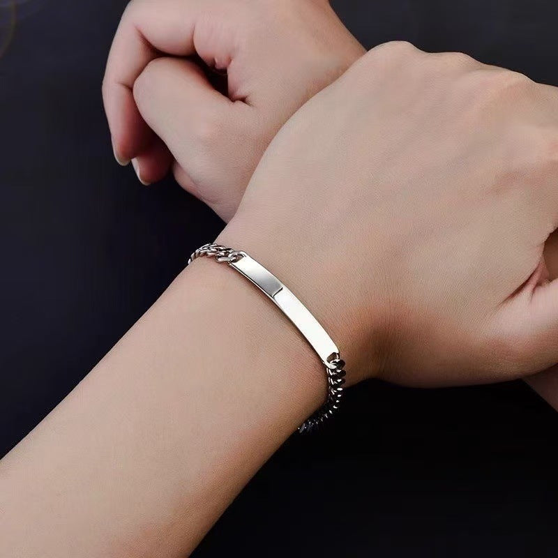 Planderful Jewelry Stainless Steel Couple Bracelet Set Two Piece Gift For Him And Her