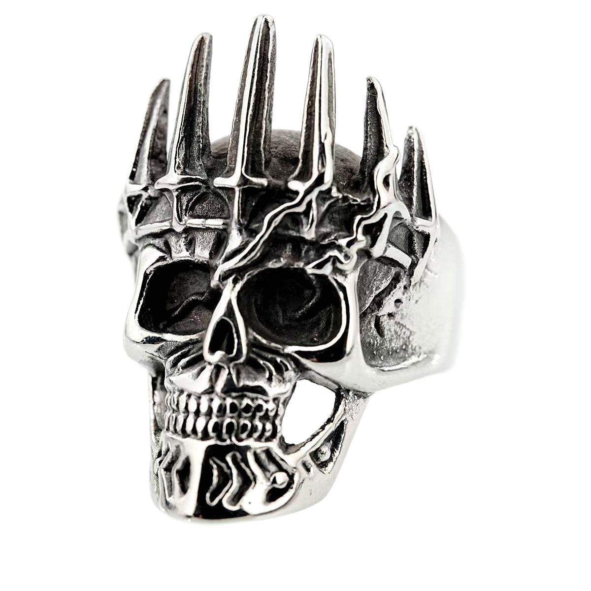 Personalized Crown Skull Ring For Men In Titanium Steel By Planderful European American Edition Retro Punk Jewelry