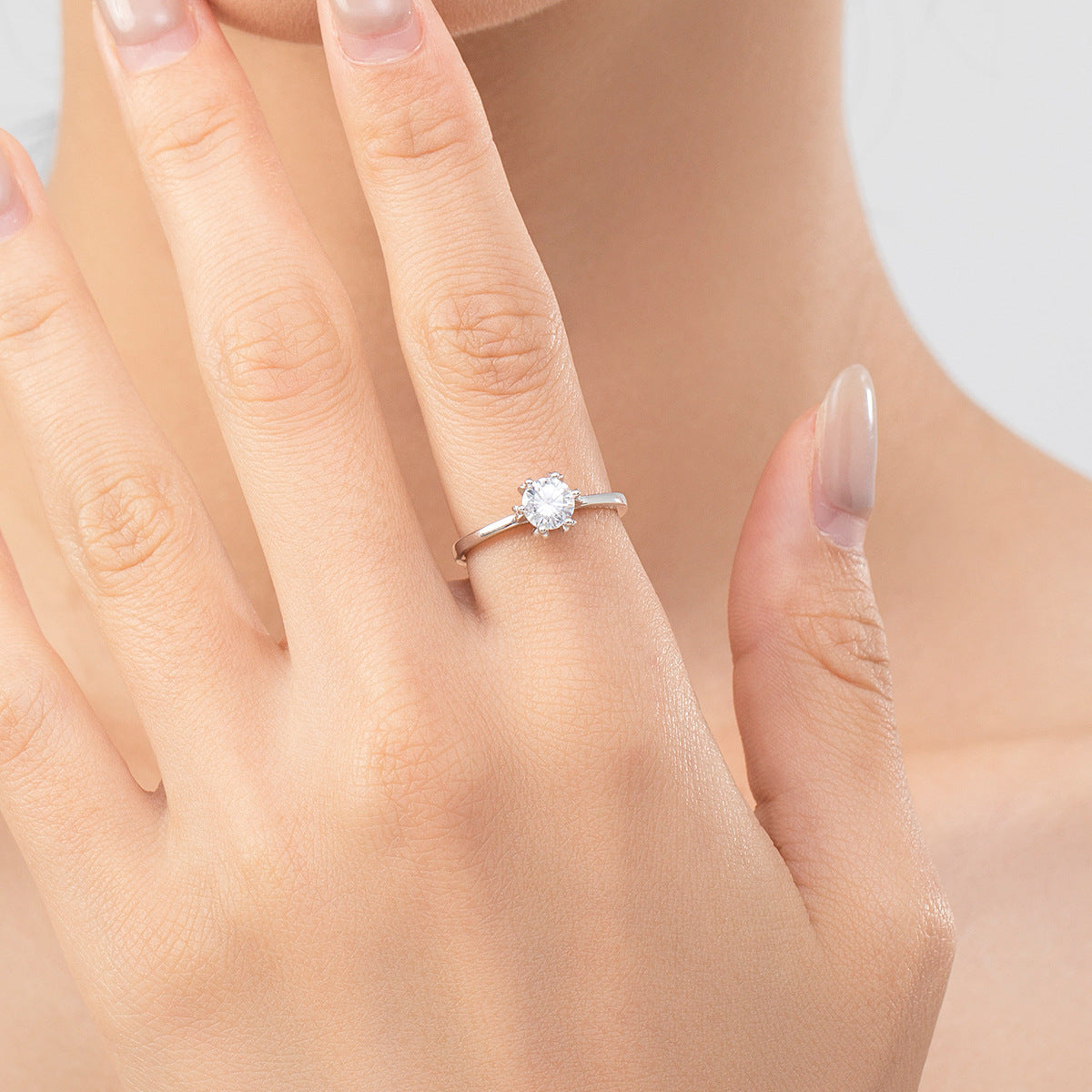 Everyday Genie Sterling Silver Zircon Ring for Women, Size 5-9