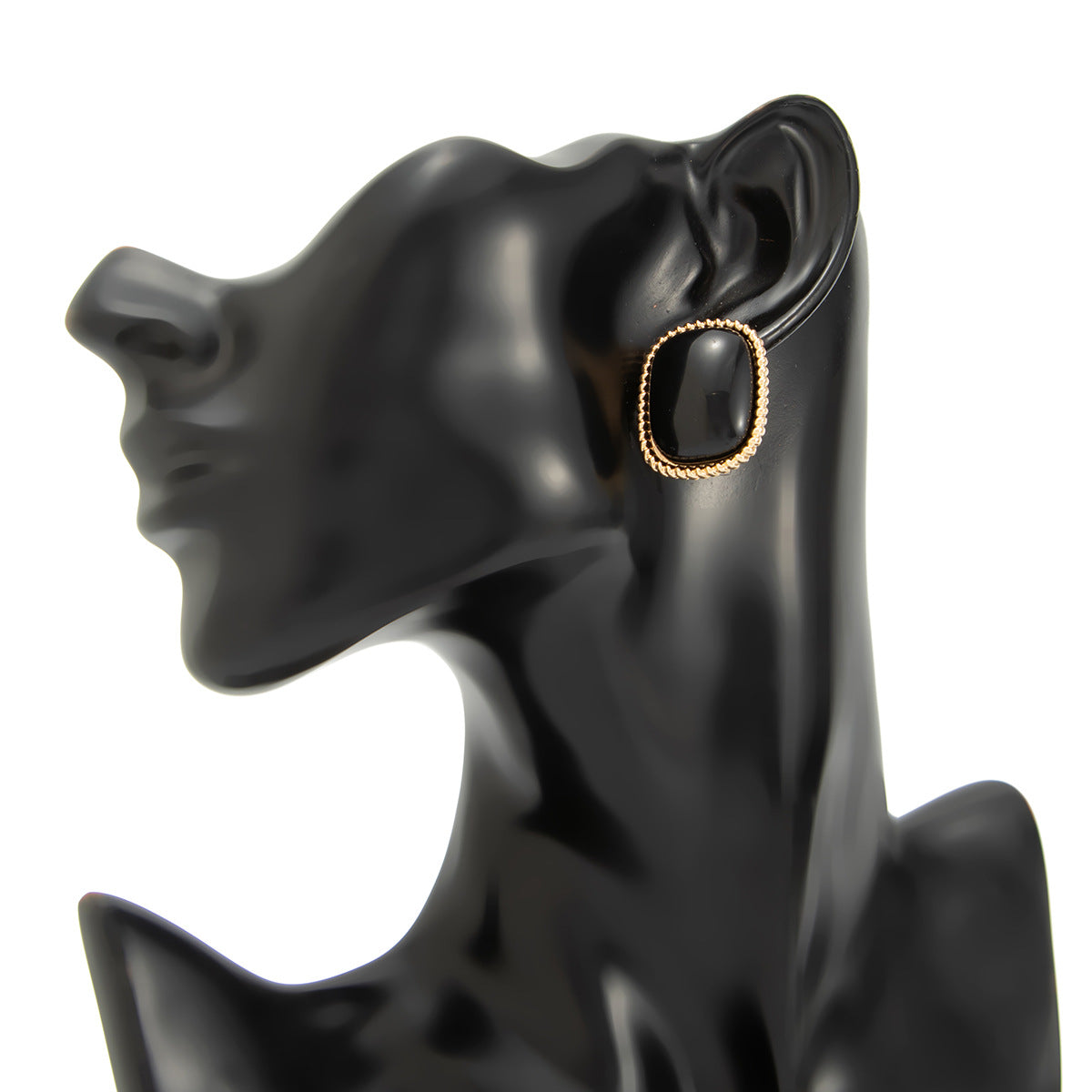 Planderful Vienna Verve Tiger's Eye Square Stud Earrings For Women Elegant Geometric Retro Jewelry