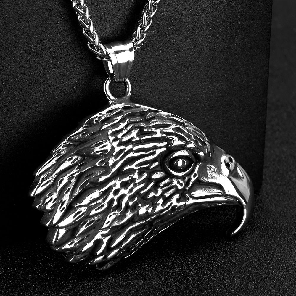 European And American Jewelry Stainless Steel Men's Pendant Necklace Retro Eagle Design