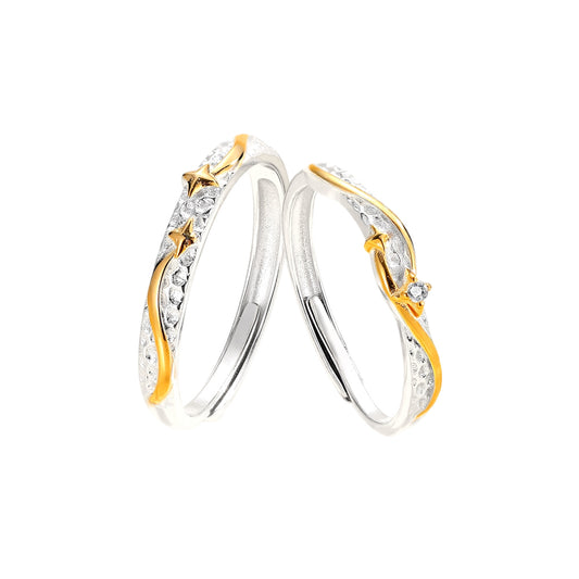 Star Moon S925 Sterling Silver Ring