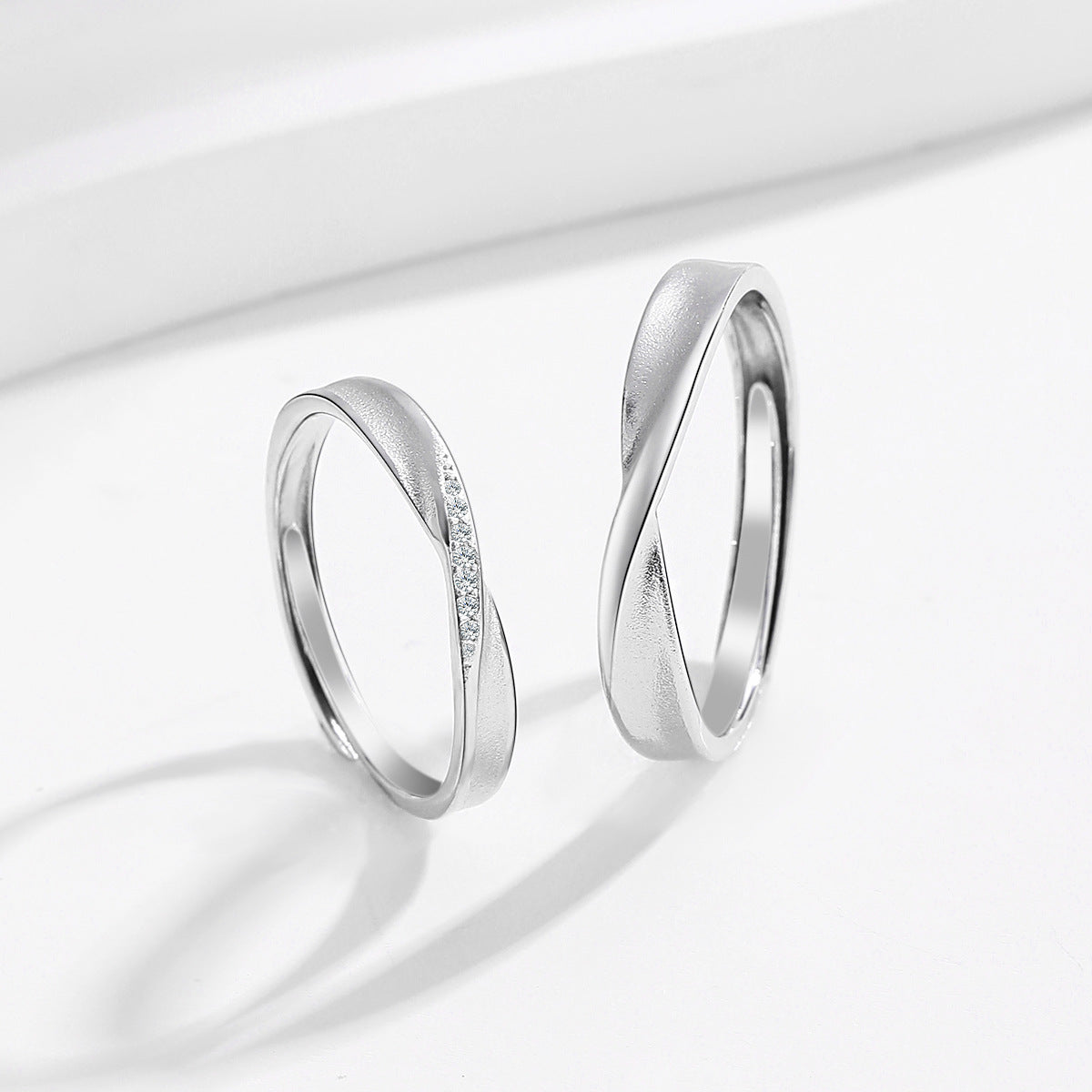 Planderful Eternal Love Couple Ring 925 Sterling Silver – Niche Design Light Luxury Gift