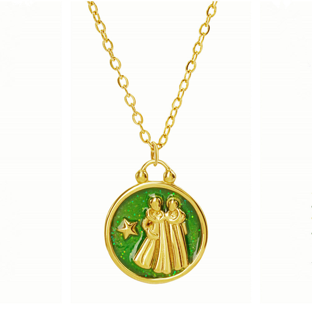 Planderful Jewelry Elegant Constellation Necklace In Stainless Steel For Women Collarbone Chain Everyday Luxury