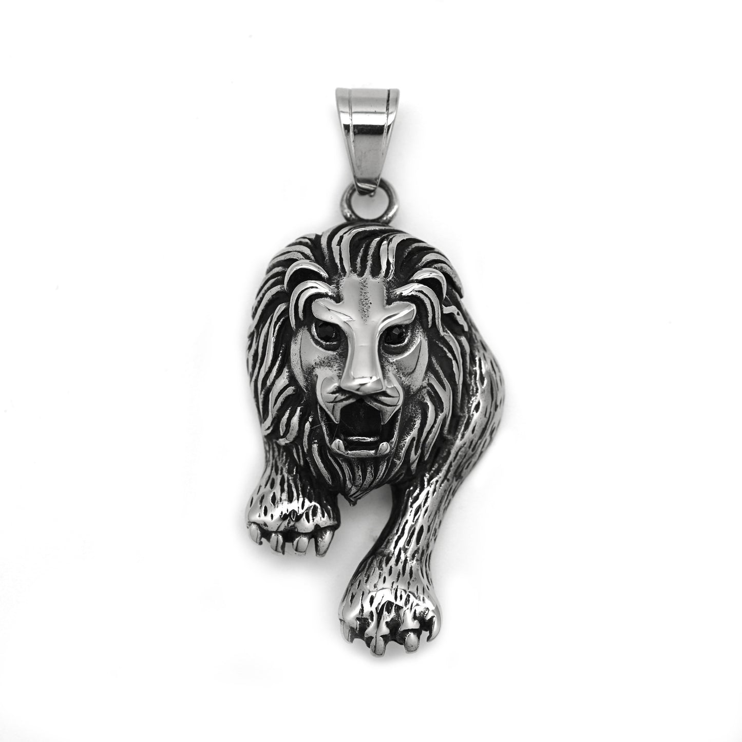 Steel Necklace - Vintage Lion Head Necklace