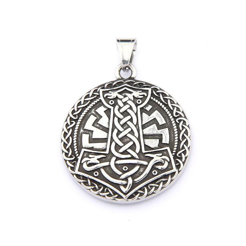 Vintage Viking Stainless Steel Men's Pendant Necklace