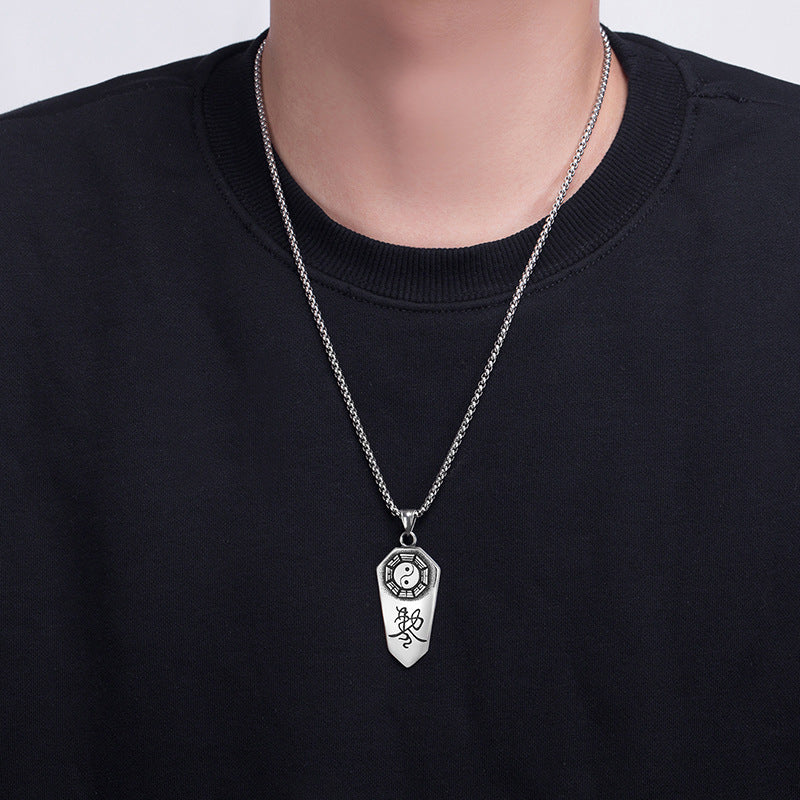 Titanium Steel Necklace - Vintage Men's Accessory By Planderful Durable Everyday Wear With Modern Finish