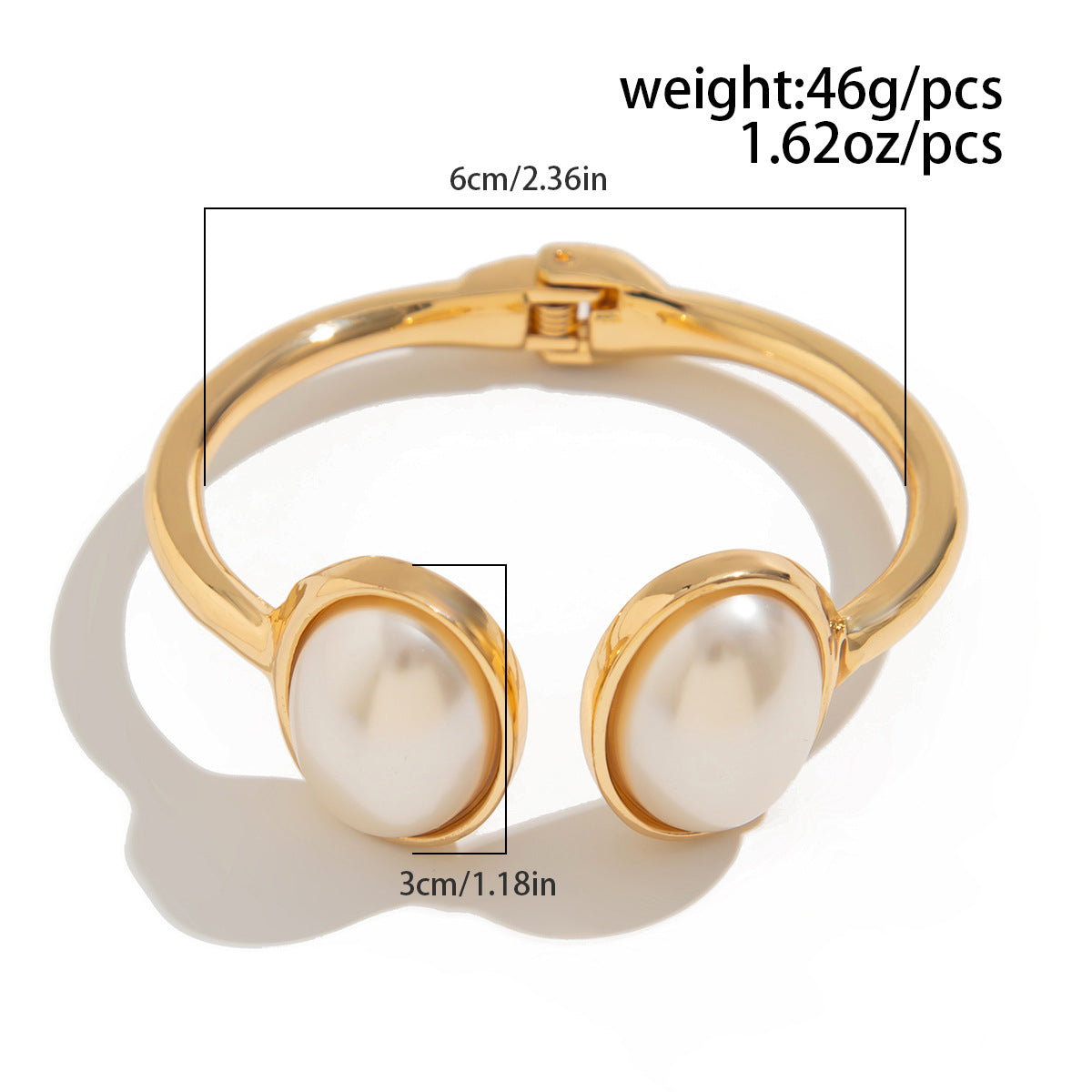 Planderful Vienna Verve Imitation Pearl Bracelet For Women With Exaggerated Pleated Baroque Style Statement Jewelry