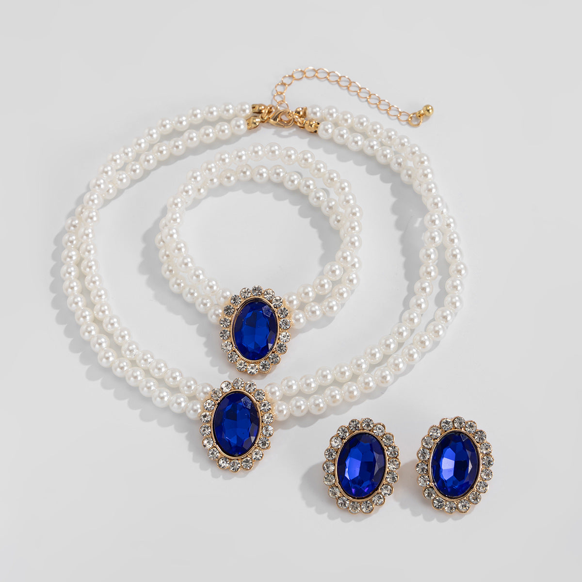 Planderful Vienna Verve Collection – Elegant Retro Pearl and Zircon Jewelry Set